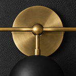 Cargar imagen en el visor de la Galería, Open Rim Globe Shade Raw Brass Vanity Light