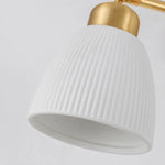 Load image into Gallery viewer, Ribbed white ceramic lampshade detail