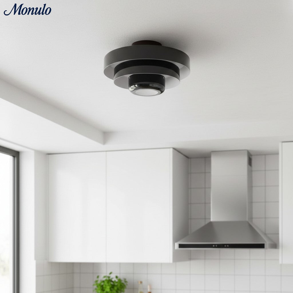 Lampe Plafonnier Sculpturale à Trois Niveaux Malero de Style Bauhaus pour Salon et Chambre