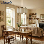 Load image into Gallery viewer, Eloise Vintage Inspired Scalloped Milk Glass Pendant - Modern Accent Light for Kitchen and Bedroom