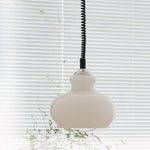 Bild in Gallery-Viewer laden, Lunea Nordische Verstellbare Retro Creme Glas Pendelleuchte