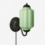 Cargar imagen en el visor de la Galería, Eloise fluted milk-glass plug-in wall sconce