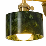 Bild in Gallery-Viewer laden, Green stone wall light with cylindrical shade