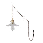 Bild in Gallery-Viewer laden, Leafy Gold Metal Glass Plug-In Pendant