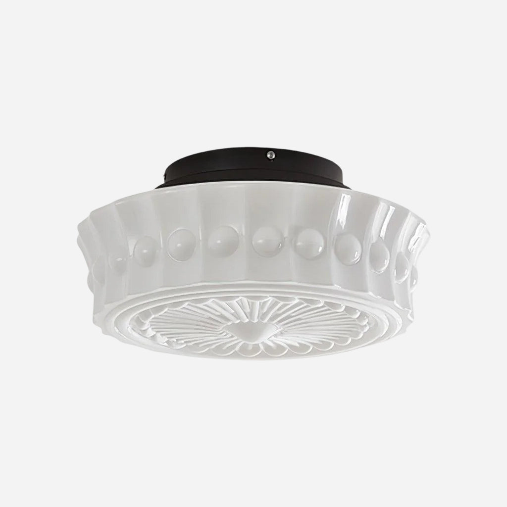 Plafonnier courbé Rigidus - Verre minimaliste pour salons et couloirs