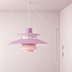 Bild in Gallery-Viewer laden, Modern Multilayer Colorful Plug‑in Swag Pendant Light - Metal Hanging Lamp