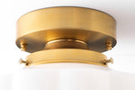 Charger l&#39;image dans la visionneuse de galerie, Geotower Glass Ribbed Cake Ceiling Light – Art Deco Modern Glass Globe Fixture for Living Room, Bedroom, Hallway
