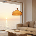 Charger l'image dans la visionneuse de galerie, Lanterne suspendue médiévale Sunset Afterglow avec abat-jour en acrylique français pour salle à manger et hall d'entrée