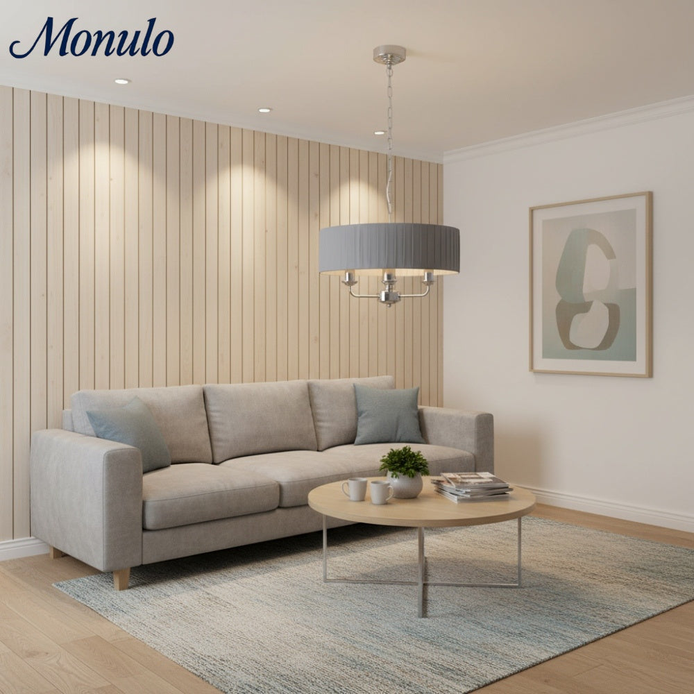 Tela eleganter Mehrarm-Pendelleuchter mit skulpturalen Schirmen für Esszimmer und Wohnbereich