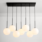 Bild in der Galerieansicht laden, Selvion Eleganter 7-Licht Kugel Kronleuchter – Glas Pendelleuchte
