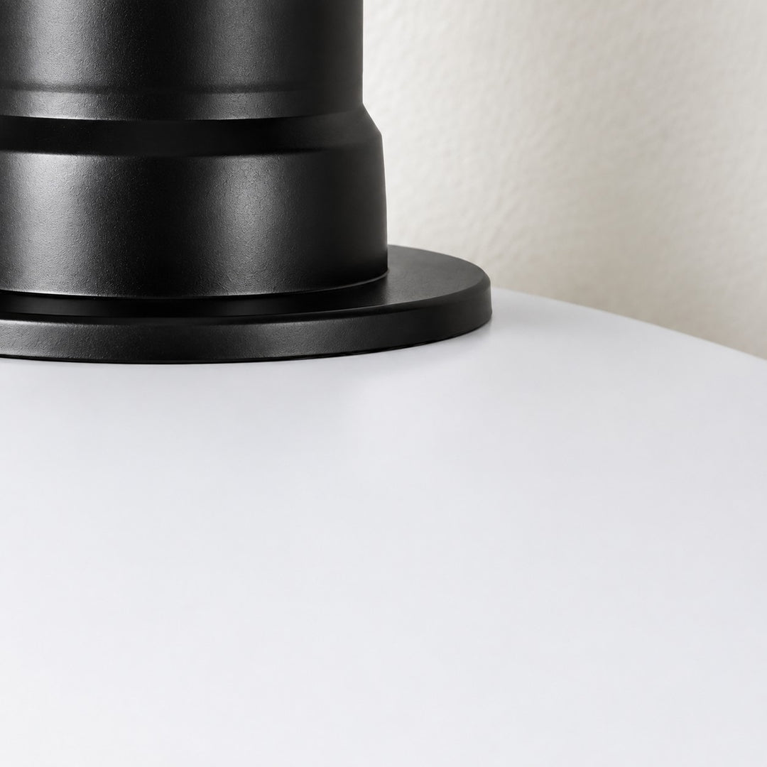 Matte Black Wide Dome Pendant Light