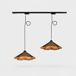 Bild in Gallery-Viewer laden, Walnut B two light track wooden pendant light 35cm
