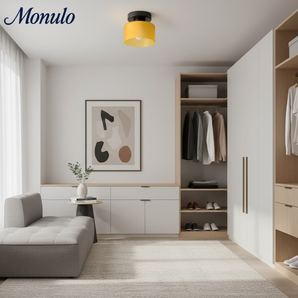 Plafonnier moderne cylindrique en verre minimaliste Moriglaze pour entrée et salon