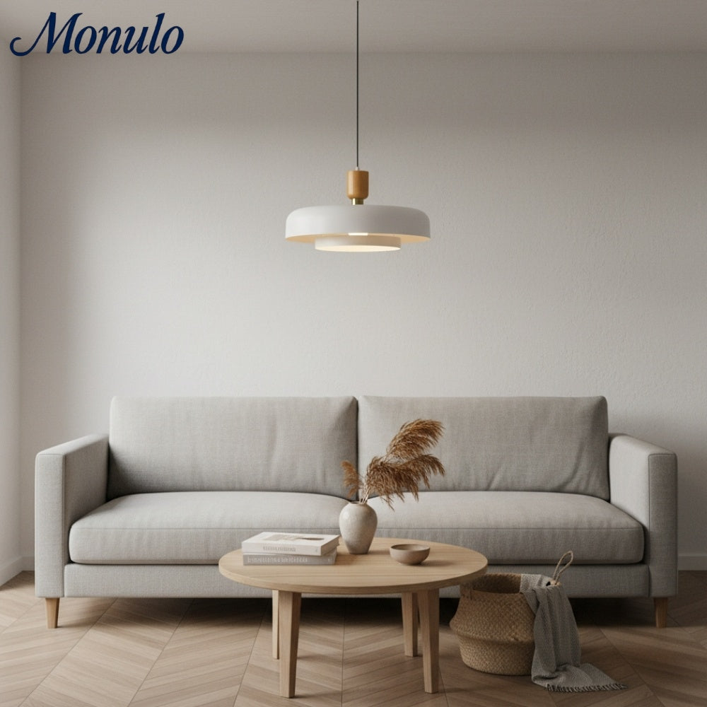 Oribela geschichtete Holzoberfläche moderne minimalistische hängende Pendelleuchte für Inseln und Foyers