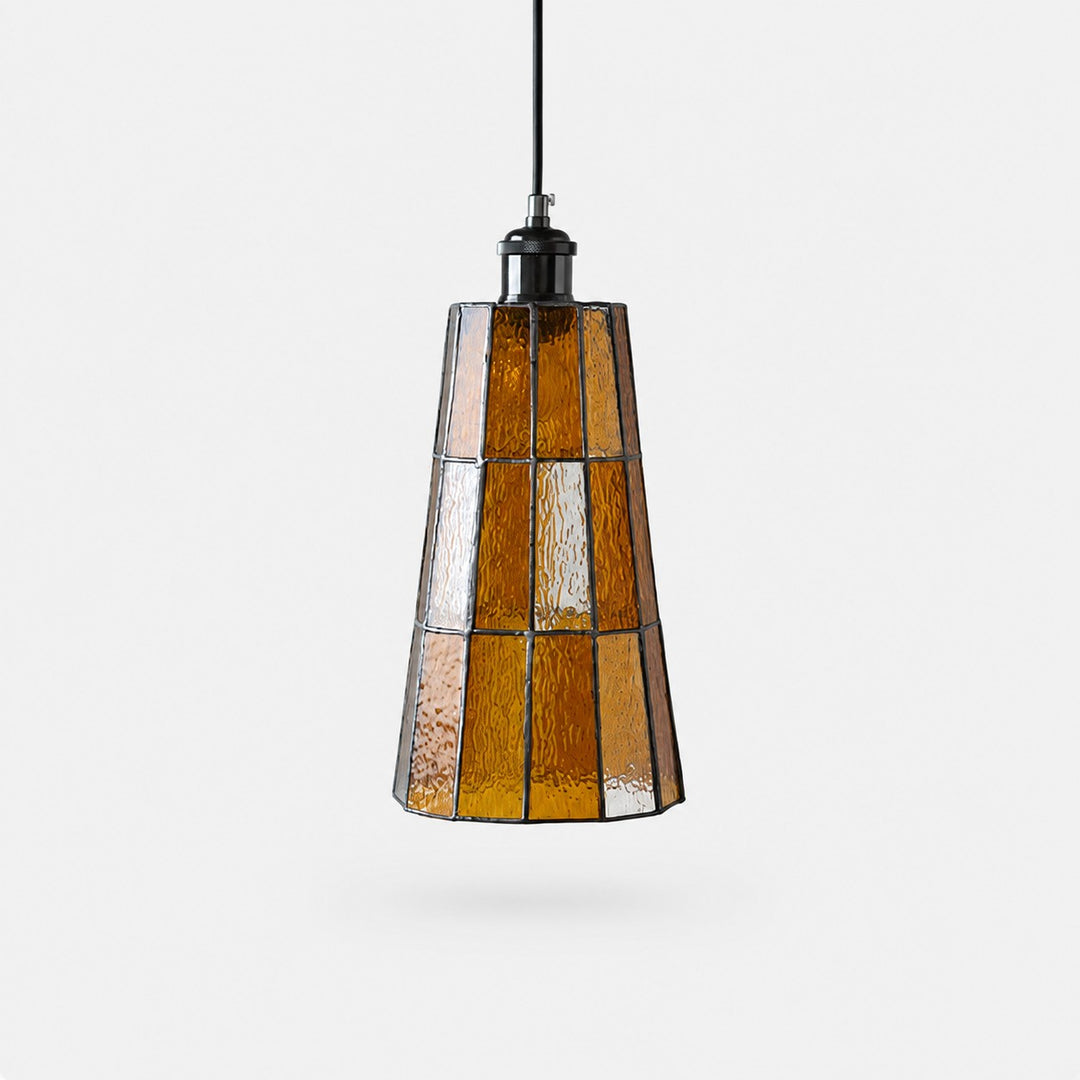 Artisan Stained Glass Tapered Pendant Light