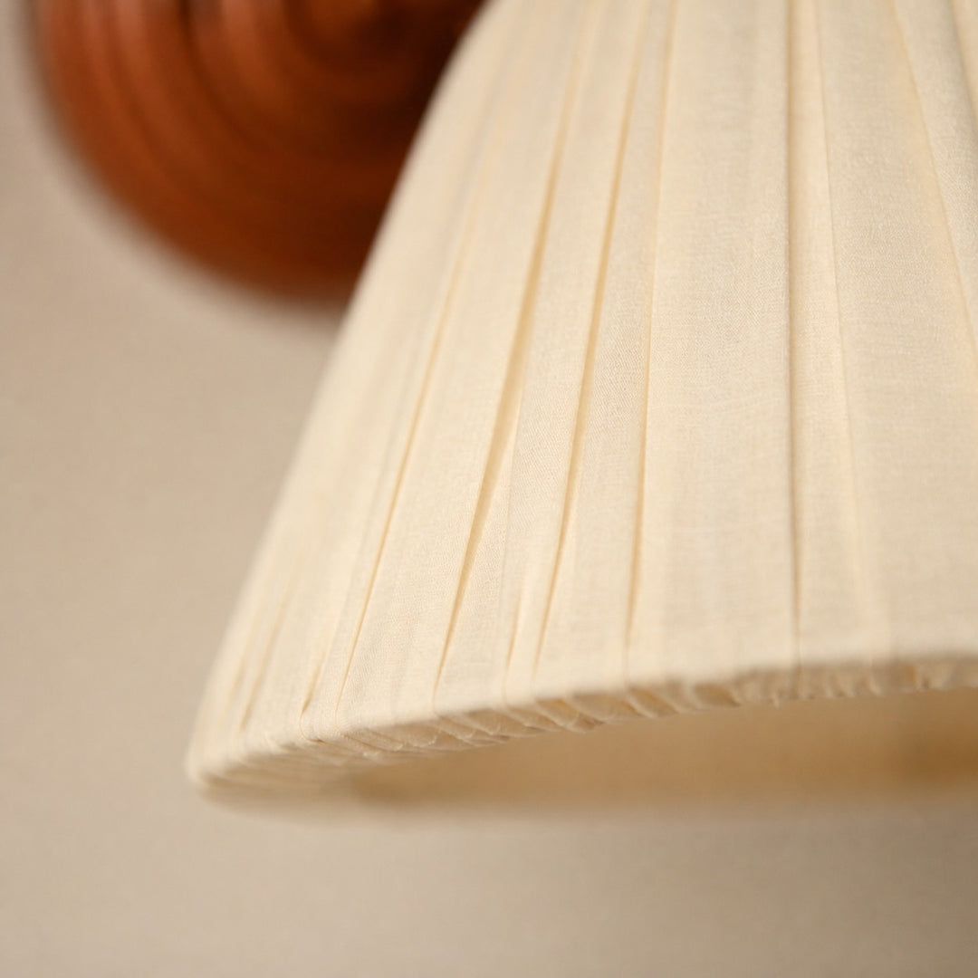 French Vintage Cream Pleated Shade Adjustable Wall Sconce