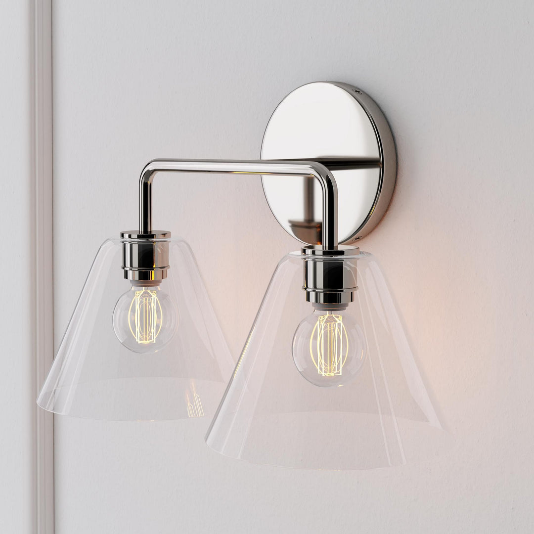 Aplique de pared Conica Cone: iluminación moderna de vidrio de 1, 2 y 3 luces