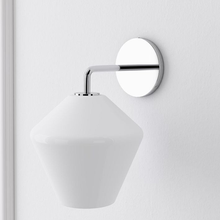 Merin Sculptural Glass Wall Lamp – Geometric Modern Wall Sconce for Bedrooms & Hallways