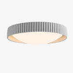 Cargar imagen en el visor de la Galería, Gray color option for ribbed flush mount ceiling light