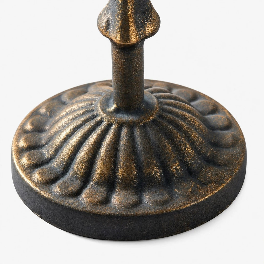 Vintage deer head iron candle holder