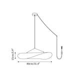 Charger l'image dans la visionneuse de galerie, White Silk Cloth Plug-In Pendant Lamp