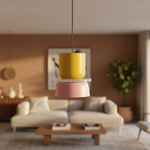 Bild in Gallery-Viewer laden, Acrybowlia Skulpturale Acryl-Hängeleuchte mit Bunter Geschichteter Schalenform für Inselbeleuchtung N35