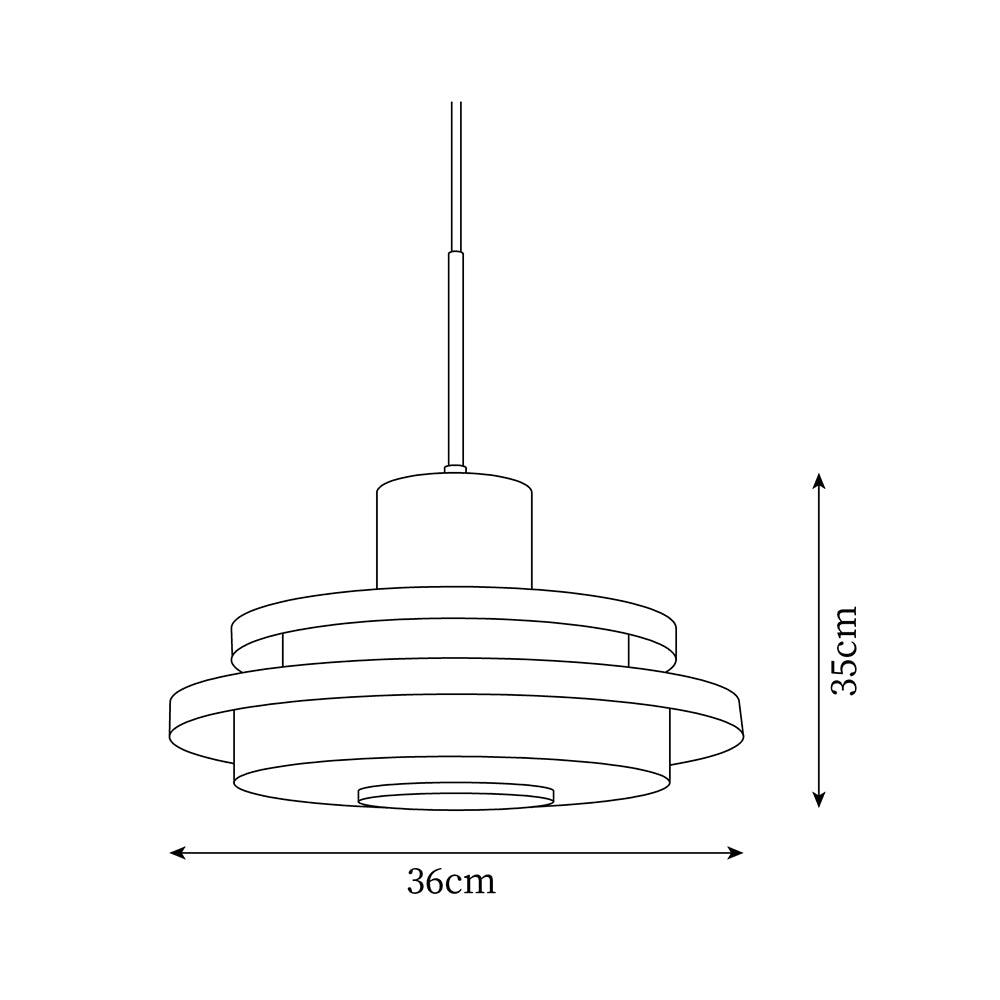 Lampe à suspension en verre Maisie