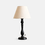 Load image into Gallery viewer, Vintage black iron table lamp with classic original fabric shade