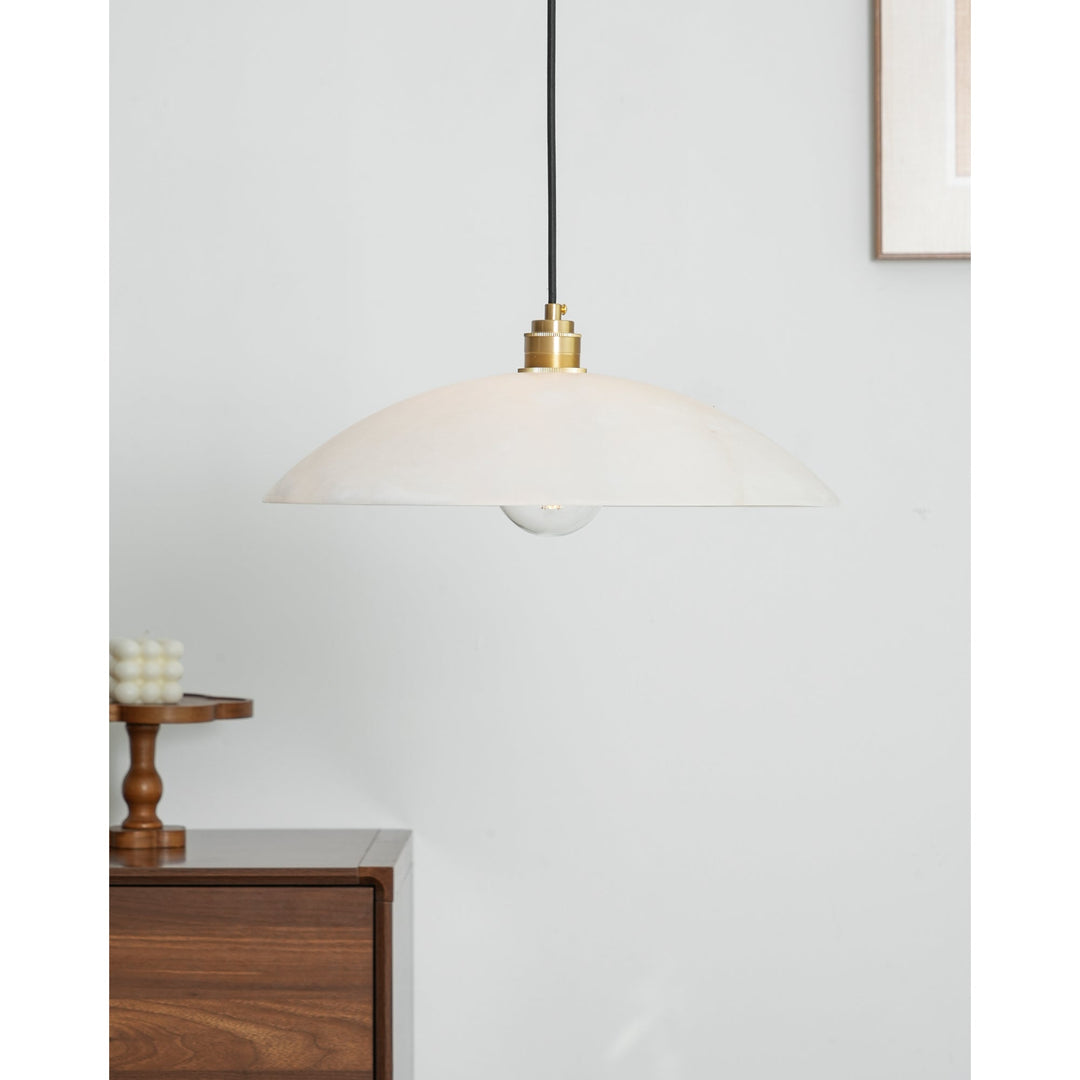 Natural Stone Plug-In Swag Pendant Light