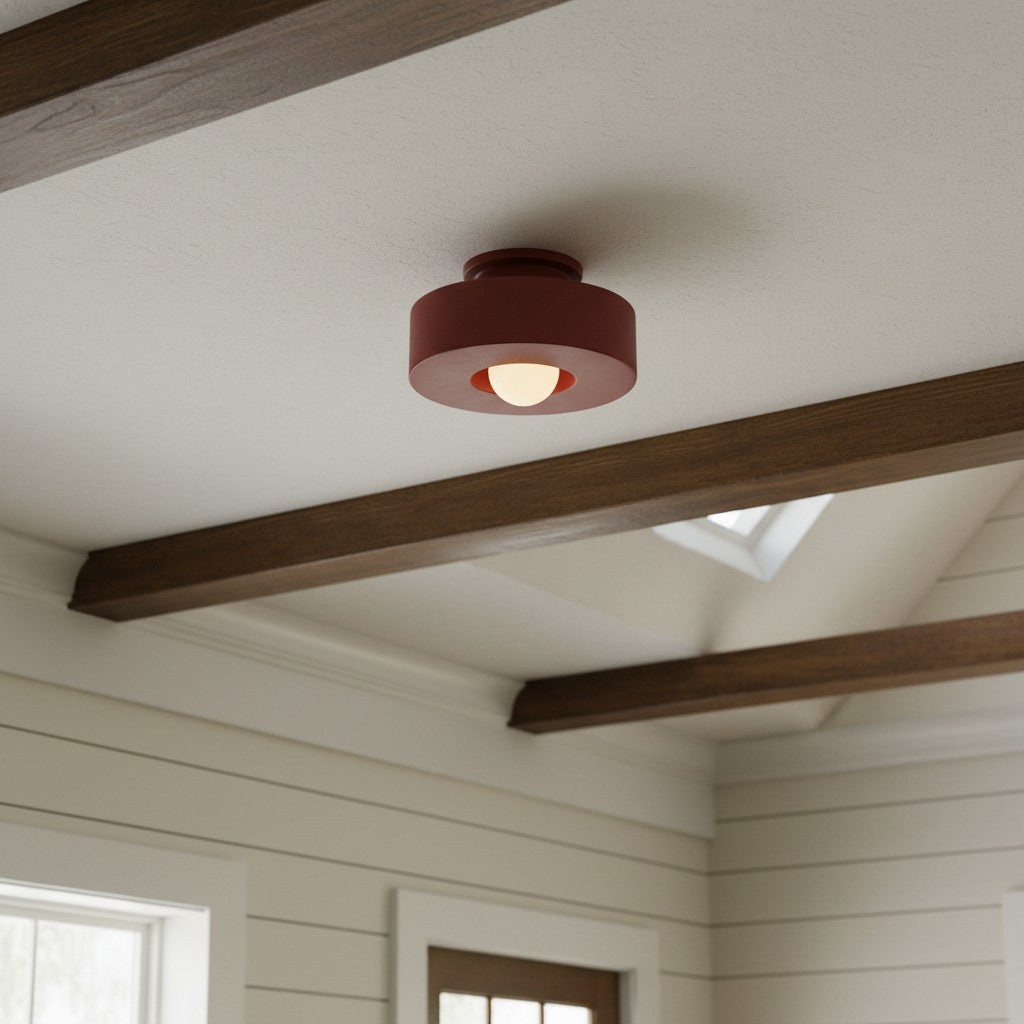 Lámpara de Techo Redonda Nordyra Nórdica – Iluminación Moderna Minimalista para Espacios Habitables N57