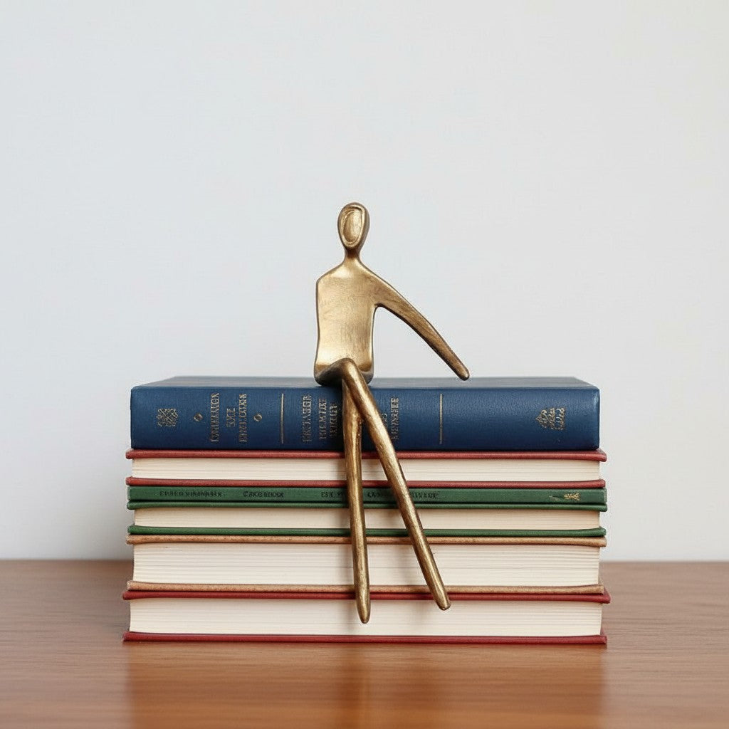 Escultura Geométrica de Perro Floxo Decoración Moderna - Arte Minimalista de Hierro para Escritorio