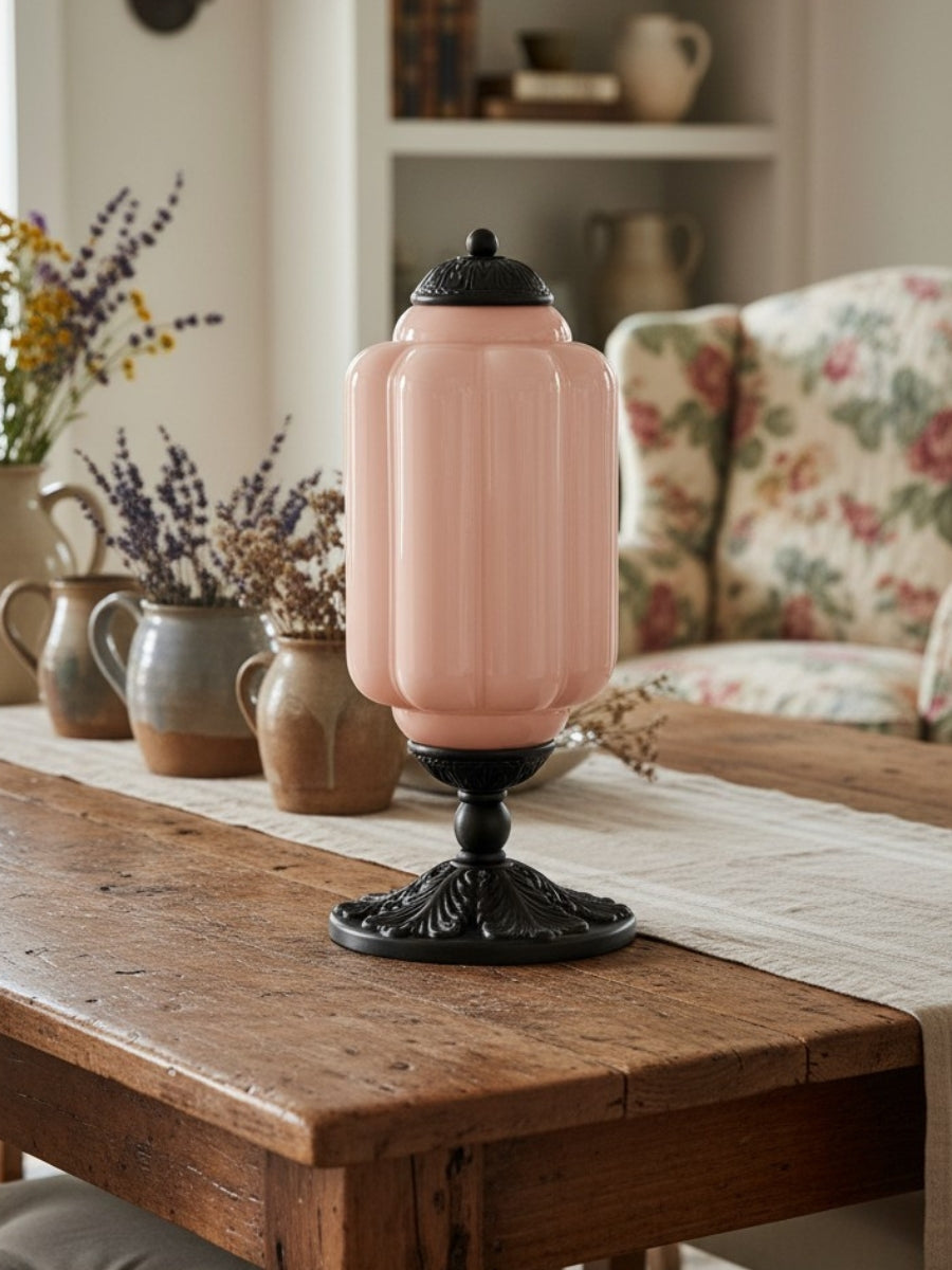 Vintage Glas Eloise Tischlampe
