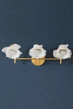 Load image into Gallery viewer, Revalis Glass Flower Vanity Sconce – Modern Floral Wall Light
