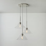 Charger l&#39;image dans la visionneuse de galerie, Lustre conique à 3 lumières Conica - Suspension sculpturale en verre de style moderne
