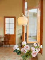 Load image into Gallery viewer, Brass Resin Petal Plug-In Pendant