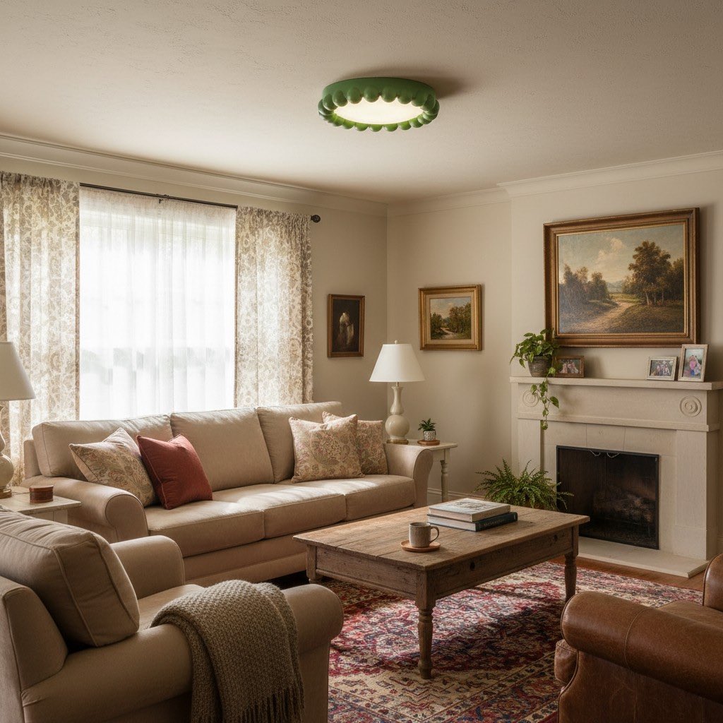 Plafonnier en résine moderne minimaliste Resinova - Éclairage intérieur discret pour chambres