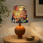 Load image into Gallery viewer, Painter floral ceramic table lamp on a side table