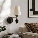 Cargar imagen en el visor de la Galería, Sofa-side scene with ash wood glass wall sconce