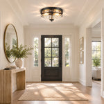 Charger l'image dans la visionneuse de galerie, Modern Hammered Glass Flush Mount Ceiling Light