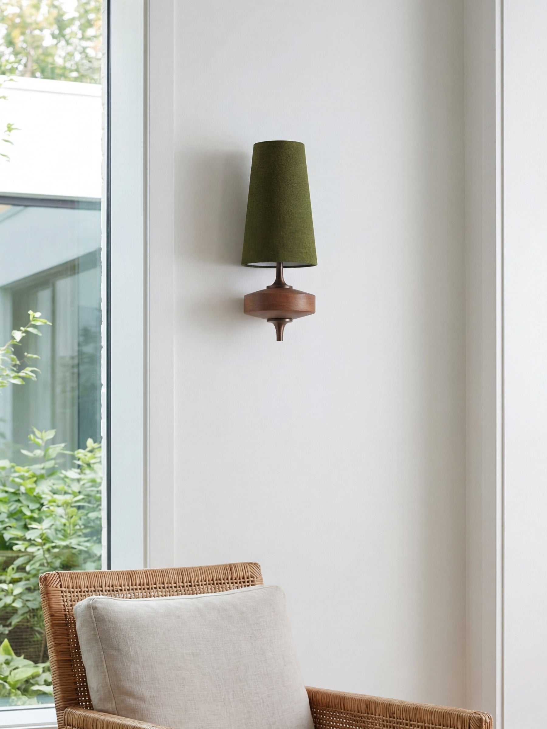Rowan Retro Stoffschirm Wandleuchte – Klassische Stoffbeleuchtung für Schlafzimmer