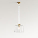 Load image into Gallery viewer, Sterling Minimalist Glass Pendant Collection - Vintage Brass Lighting Design

