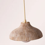 Cargar imagen en el visor de la Galería, Natural Wabi Sabi Wood &amp; Glass Pendant Lamp