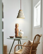 Load image into Gallery viewer, Japanese Wabi Sabi Cement Bell Shape Pendant Light M28
