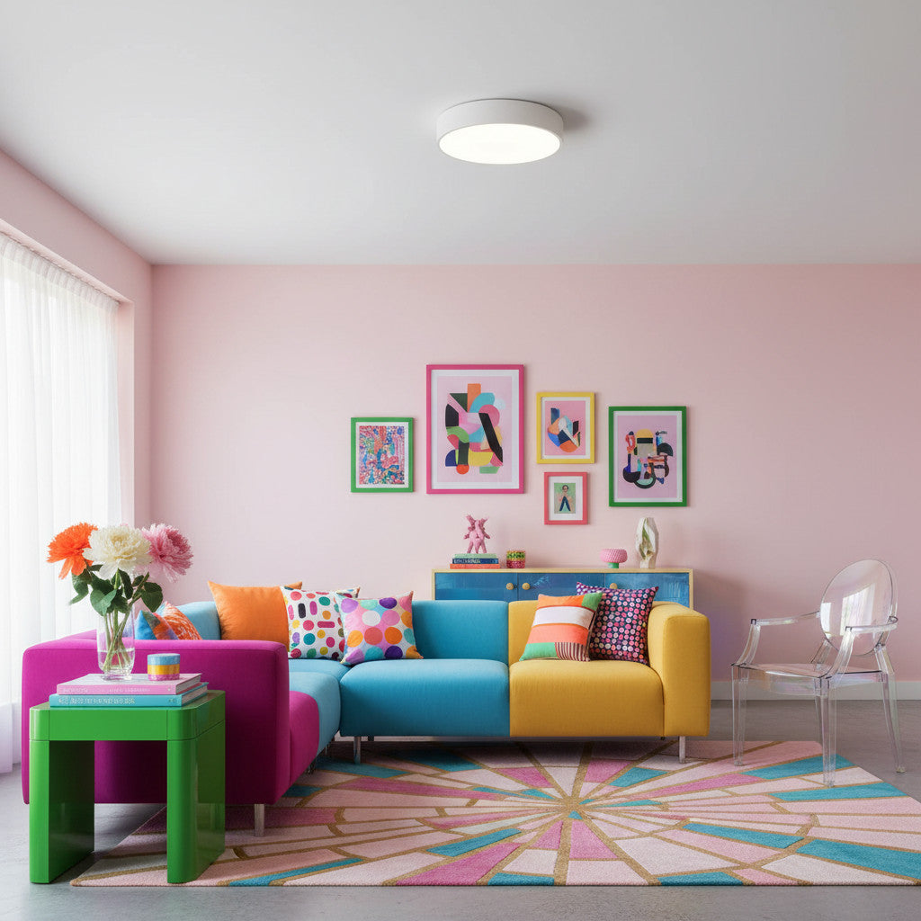 Plafonnier LED Rond Minimaliste Rondi - Design Circulaire en Fer pour Salon et Chambre