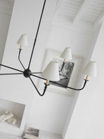 Load image into Gallery viewer, Sleek Chandelier Featuring Layered Linear Silhouette

