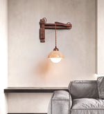 Cargar imagen en el visor de la Galería, Aplique de pared ajustable con cúpula de travertino