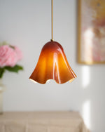 Charger l&#39;image dans la visionneuse de galerie, Bellina Wave-Edge Glass Pendant Lamp — Organic Contemporary Style for Dining &amp; Living
