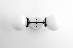 Charger l&#39;image dans la visionneuse de galerie, Lumio Globe Art Deco Vanity Light -  Opal Globe Bathroom Sconce
