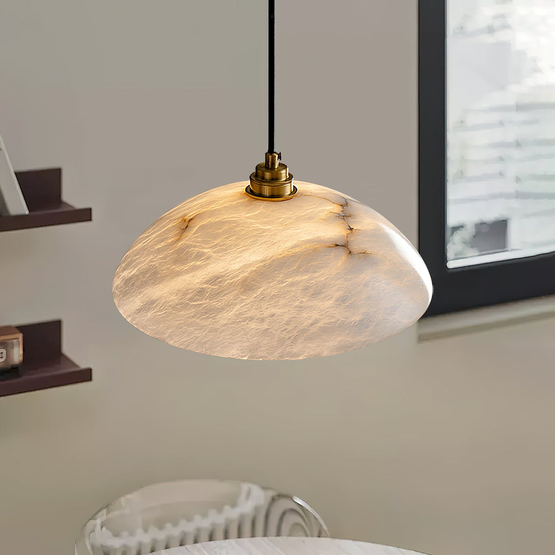 Lámpara colgante de cúpula de alabastro