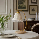 Charger l'image dans la visionneuse de galerie, Lamp styled on a dining table with flowers and classic furniture